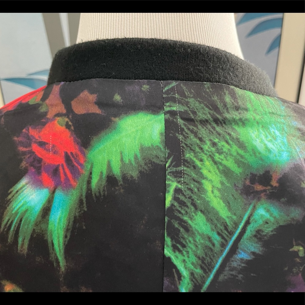 Floral Satin Finish Bomber Jacket - Picture 4 of 14